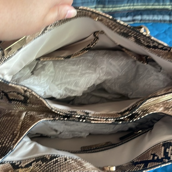 INC International Concepts® tote features gleaming chain-detail straps. - Picture 4 of 4